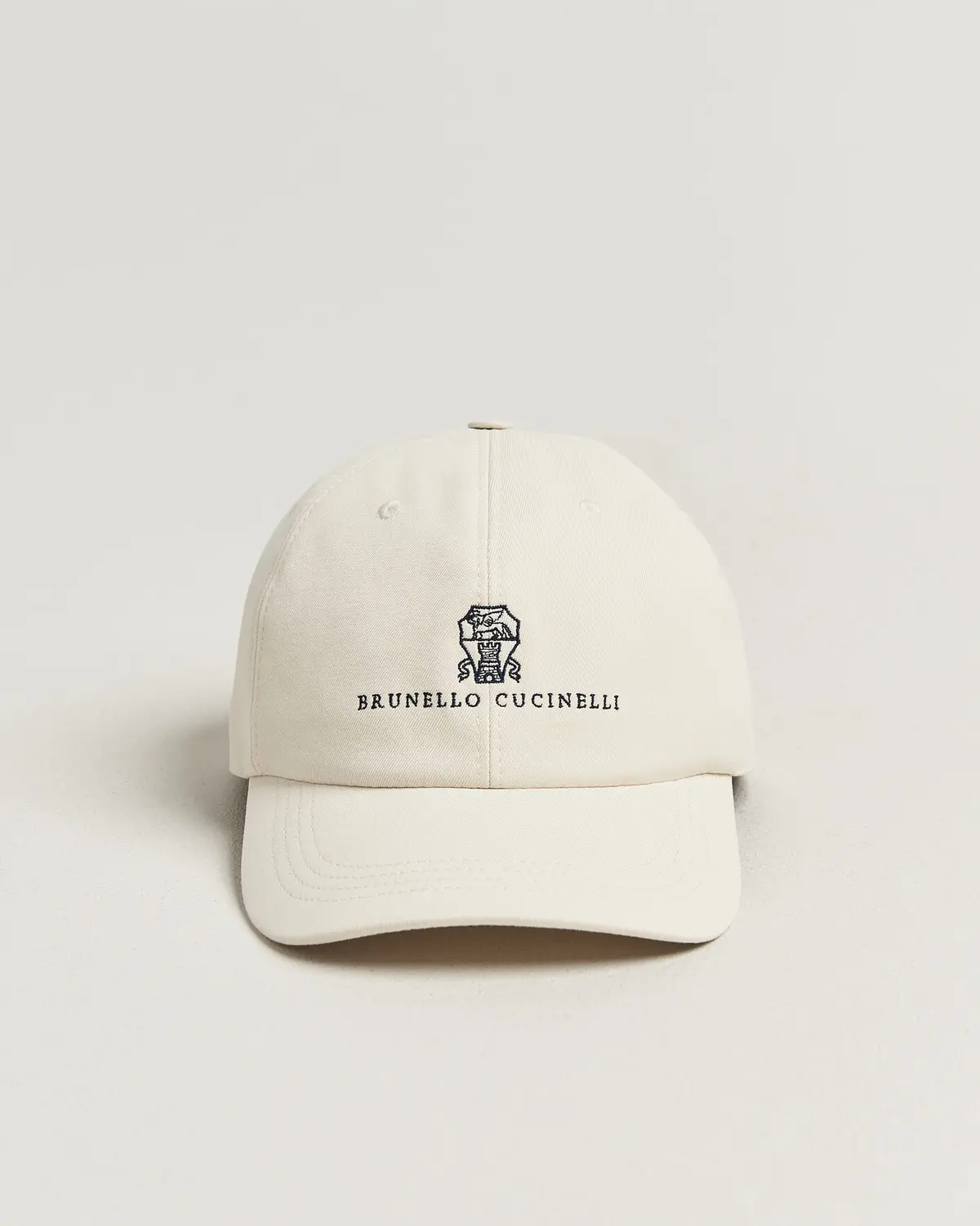 Brunello Cucinelli Twill Cotton Baseball Cap Off White