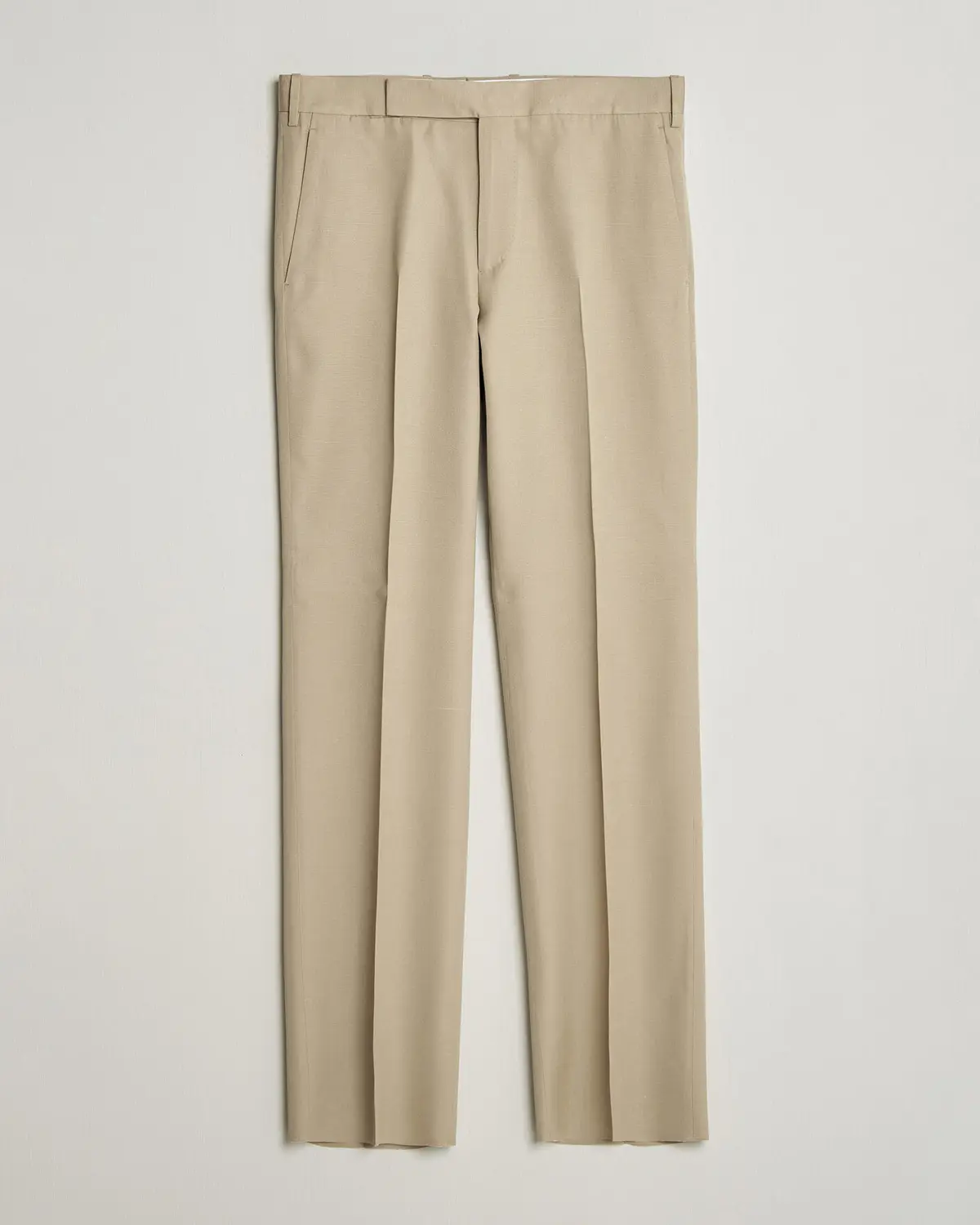 Lardini Palu Straight Fit Viscose/Silk Trousers Beige