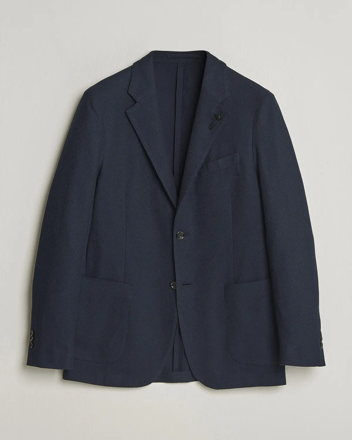 Lardini Loro Piana Jersey Piquet Cotton Blazer Navy