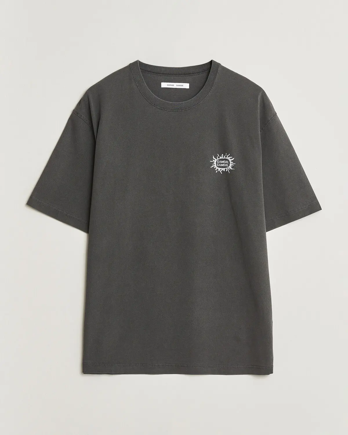 Samsøe Samsøe Gergei Printed Crew Neck T-Shirt Washed Black