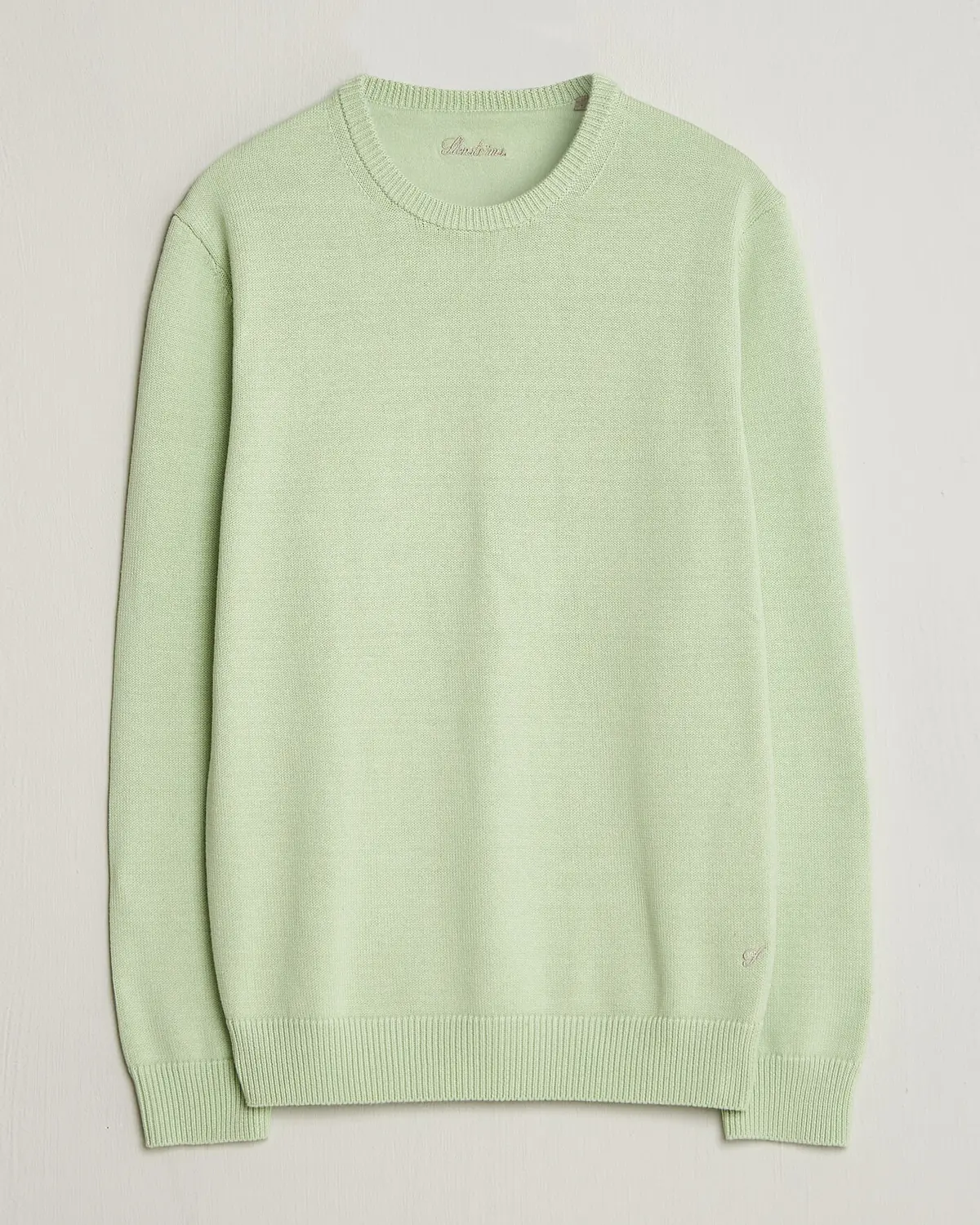 Stenströms Organic Cotton Knitted Sweater Light Green