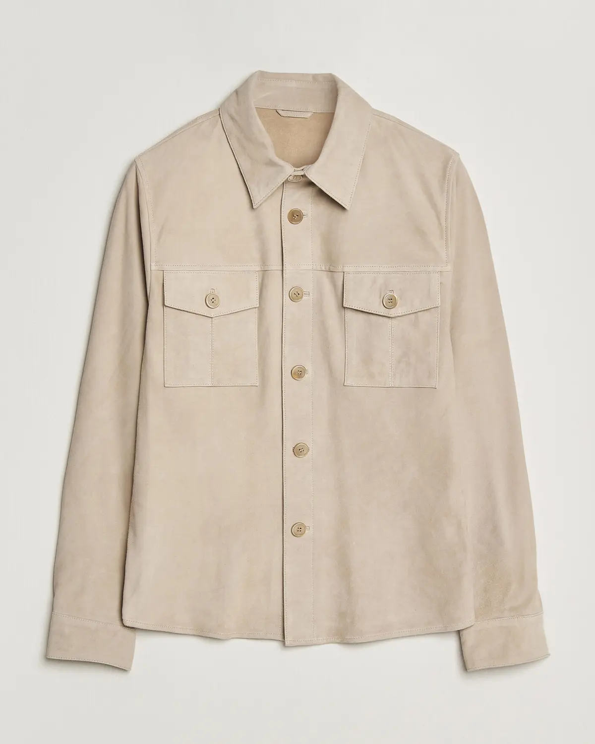 Stenströms Suede Pocket Overshirt Beige