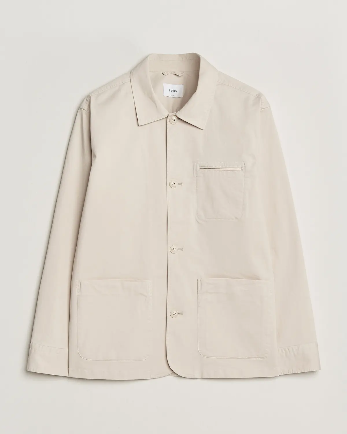 Eton Cotton Chore Jacket Off White