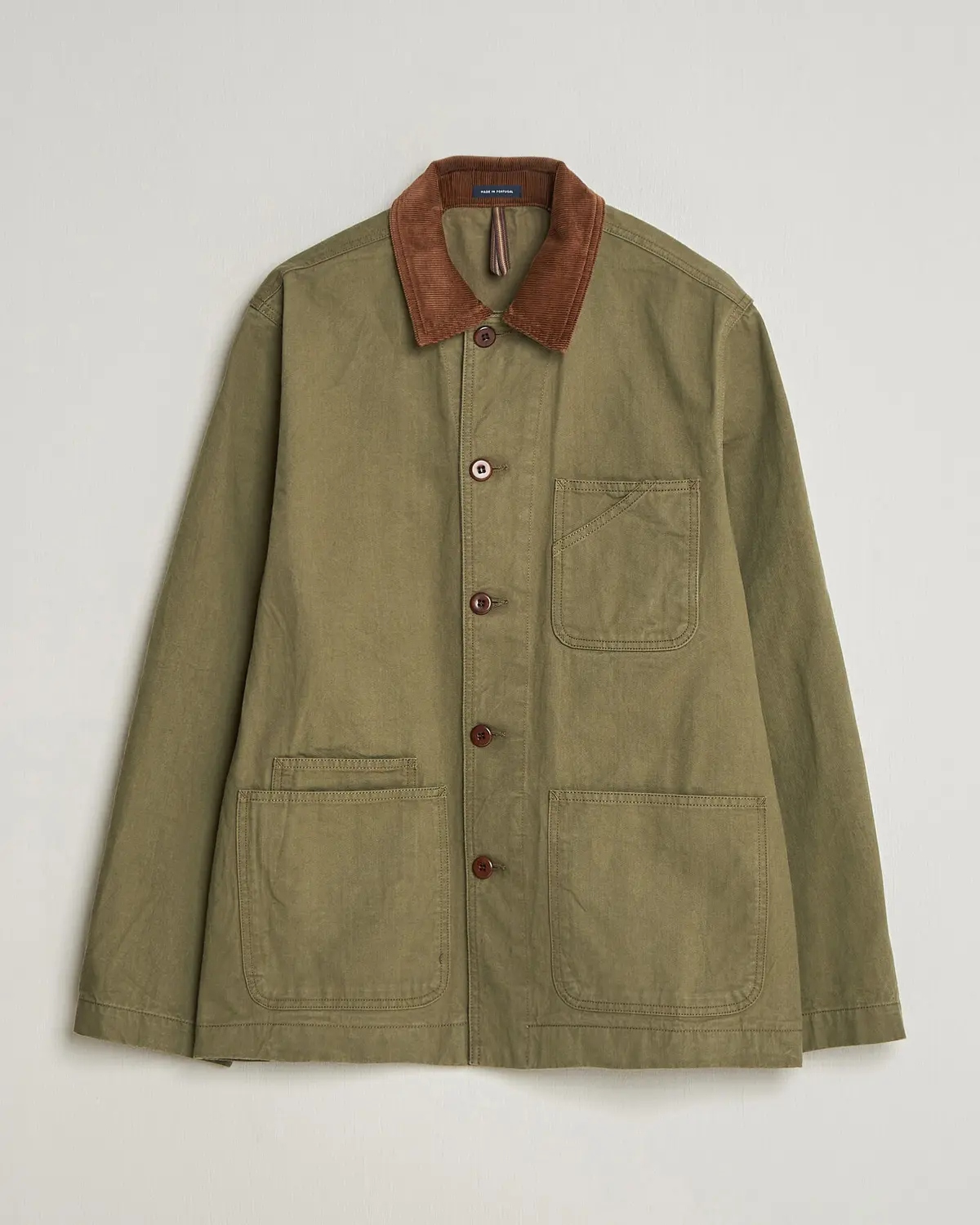 Drake's Twill Fatigue Jacket Khaki