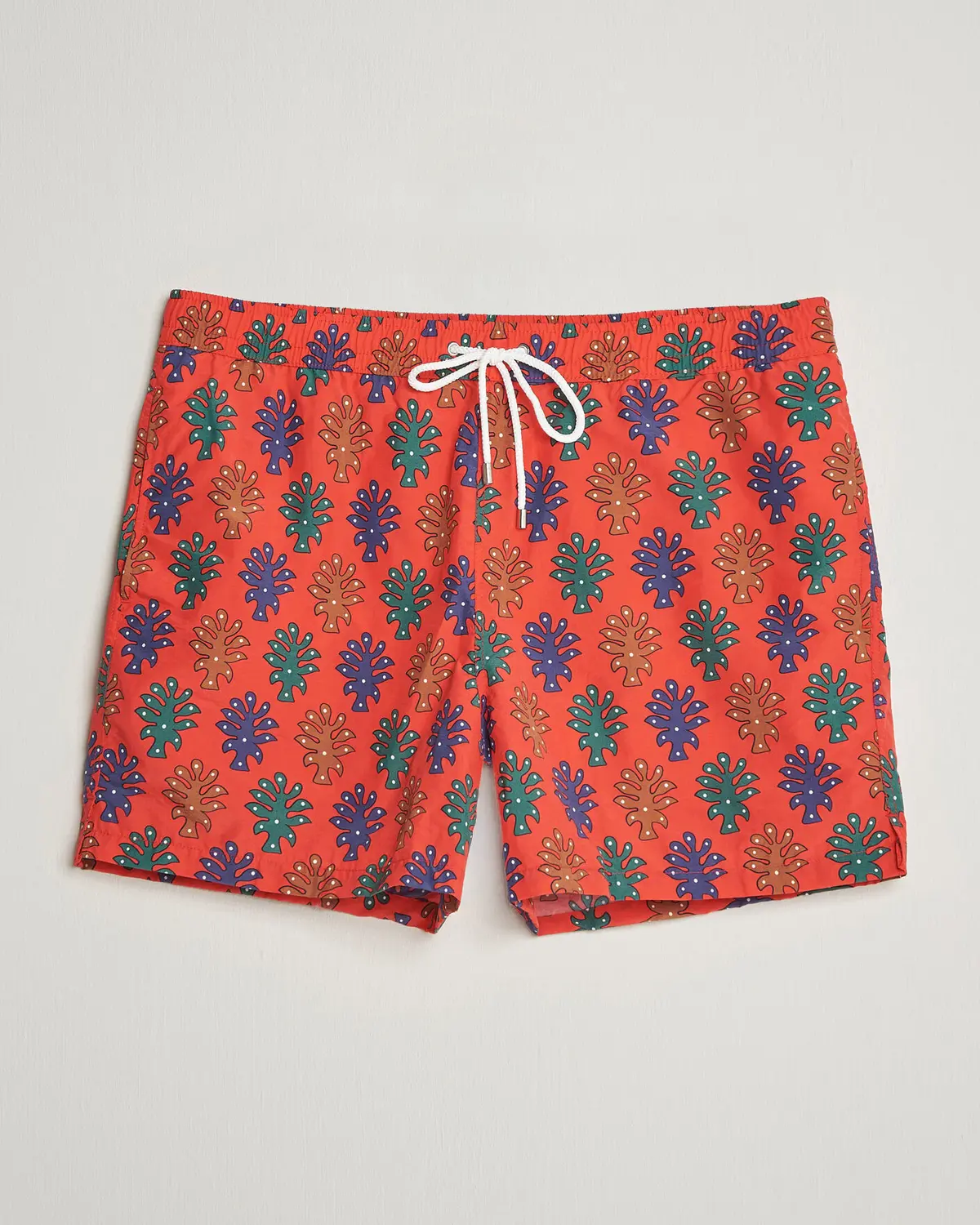 Drake's Trees Drawstring Swimshorts Tomato