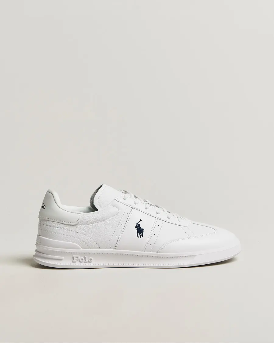 Polo Ralph Lauren Aera Grained Leather Sneakers White/Navy