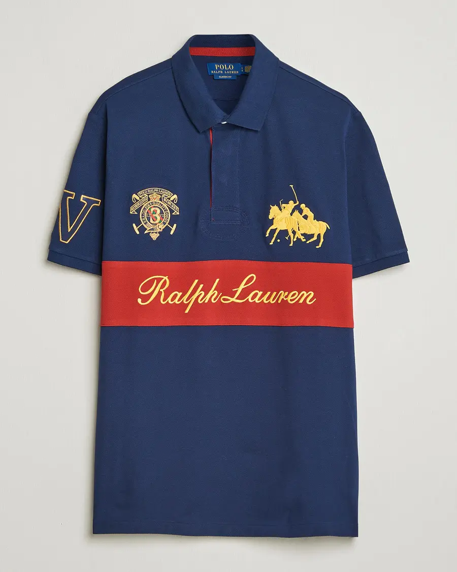 Polo Ralph Lauren Block Striped Polo Newport Navy