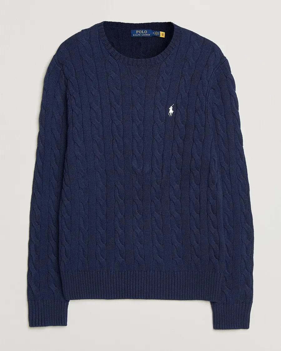 Polo Ralph Lauren Cotton Cable Pullover Bright Navy