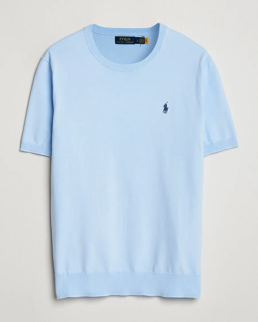 Polo Ralph Lauren Knitted Short Sleeve T-Shirt Office Blue