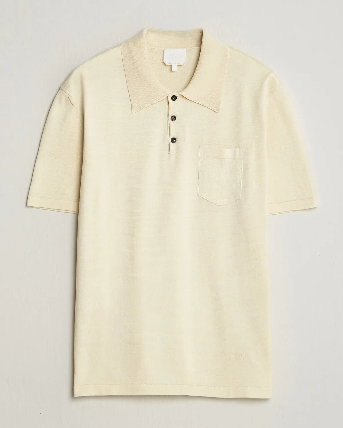 A.P.C. Colin Knitted Polo Ecru