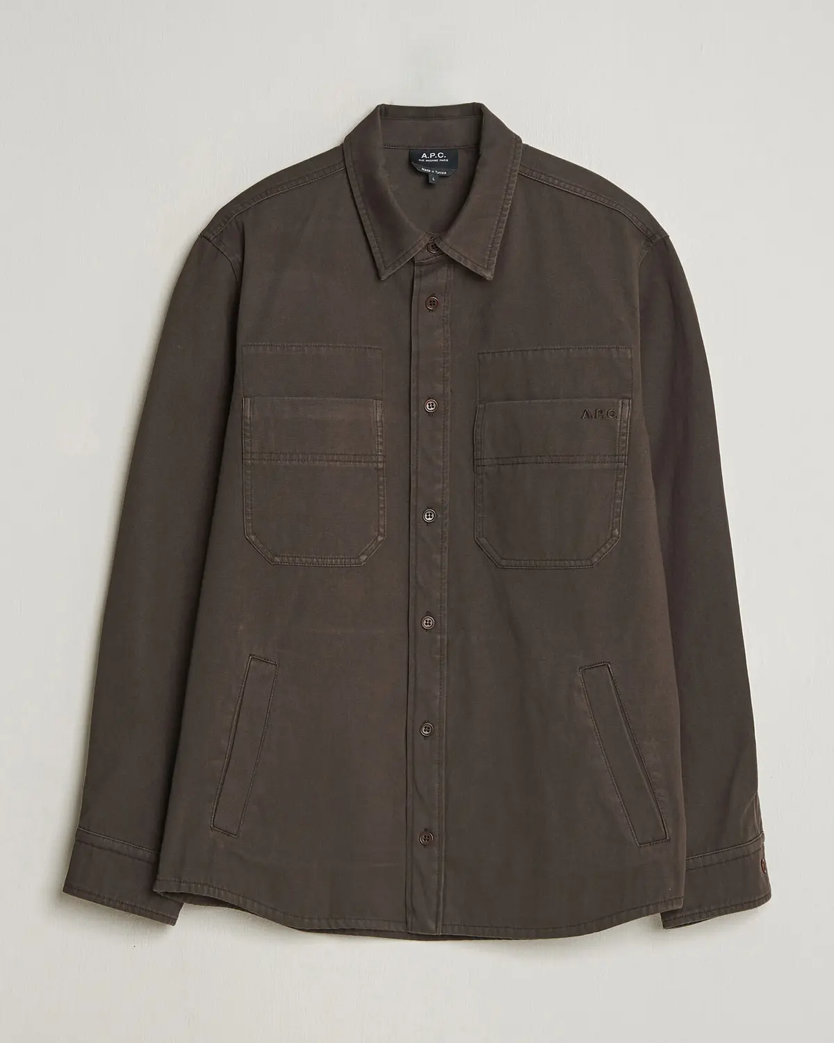 A.P.C. Noah Cotton Overshirt Dark Brown