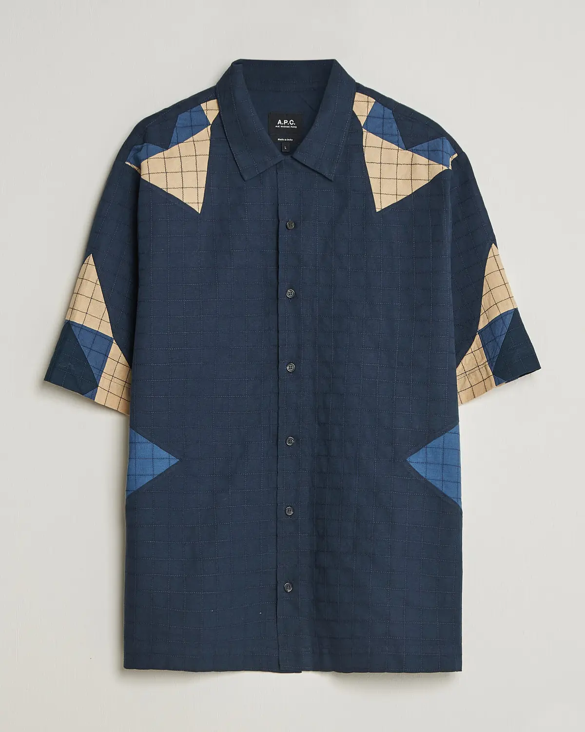 A.P.C. Patchwork Short Sleeve Indigo