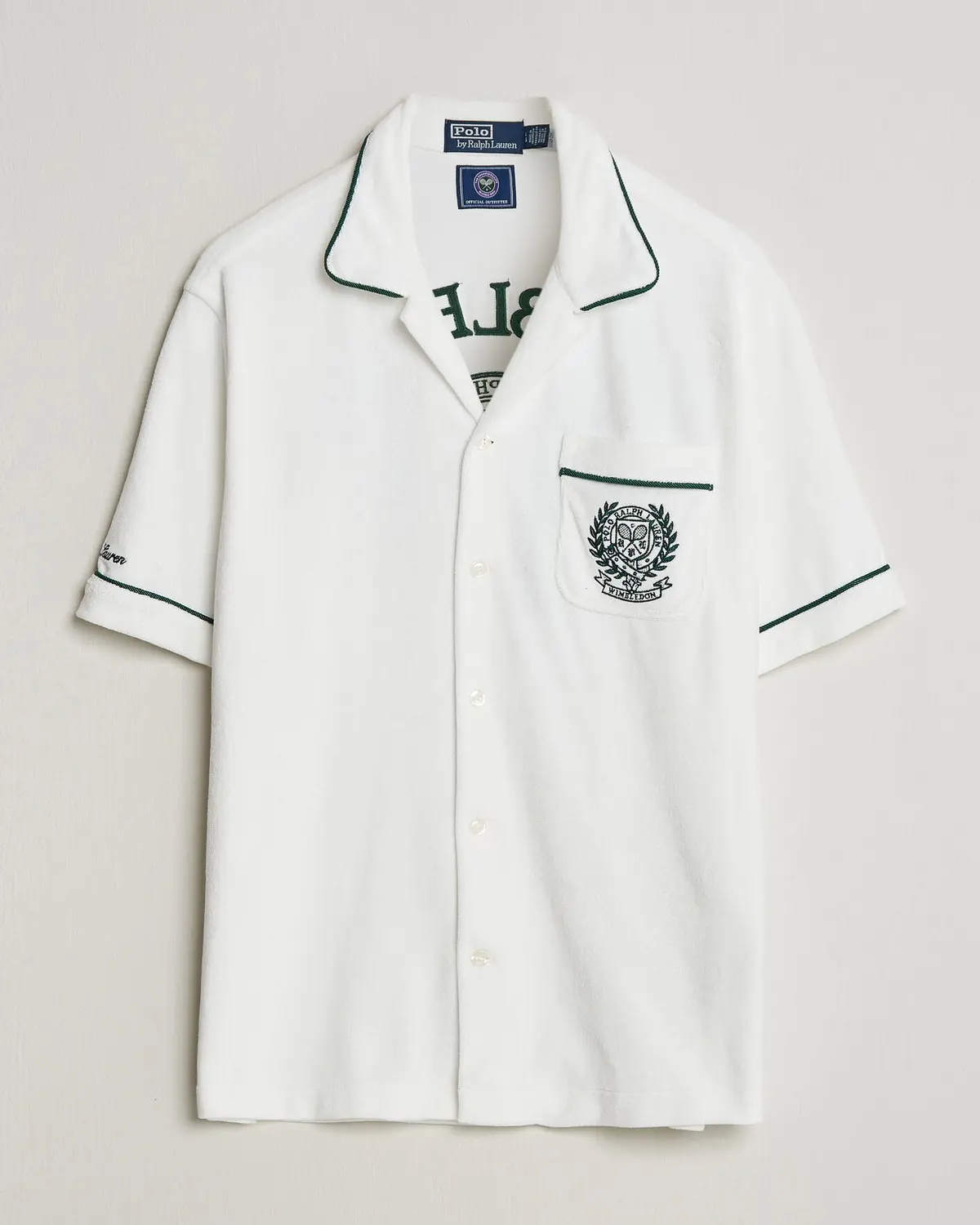 Polo Ralph Lauren Terry Short Sleeve Shirt White