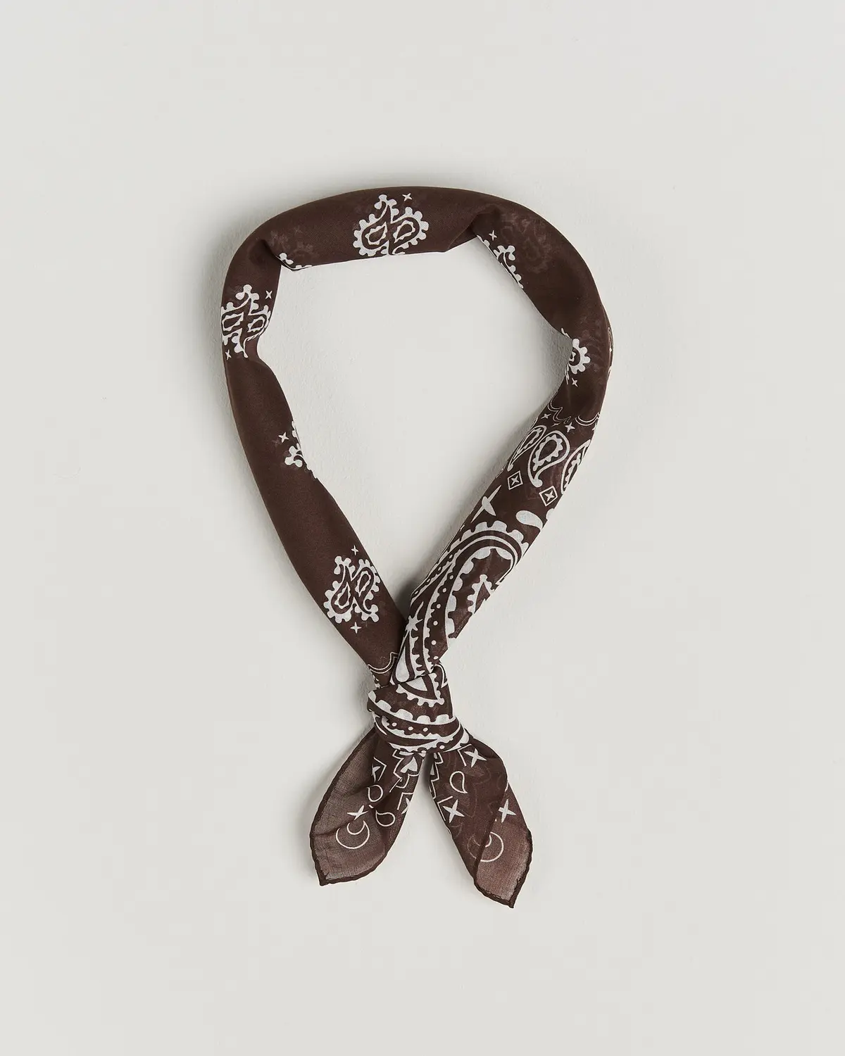 Amanda Christensen Cotton Voilé Paisley Bandana Dark Brown