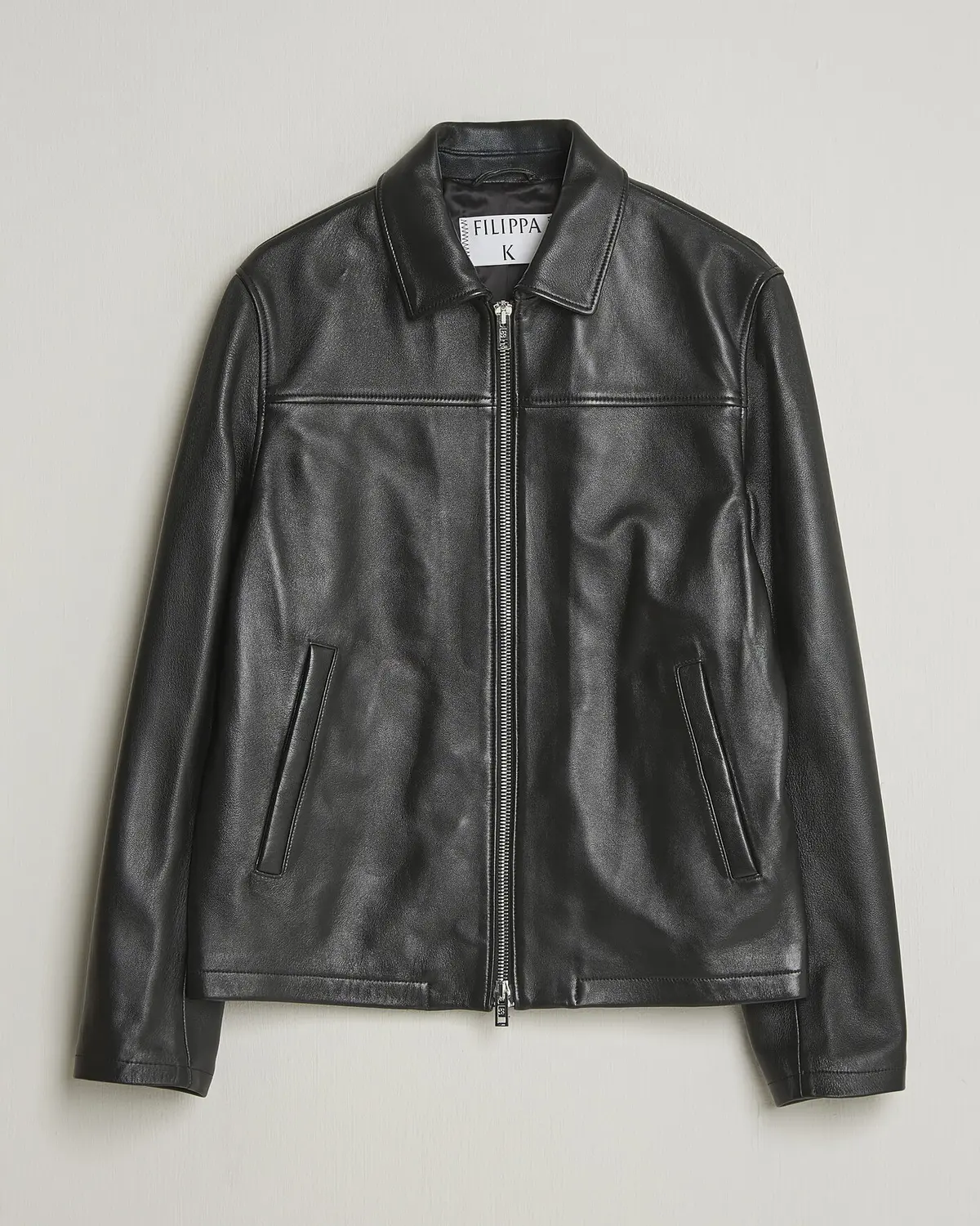 Filippa K Leather Coach Jacket Black