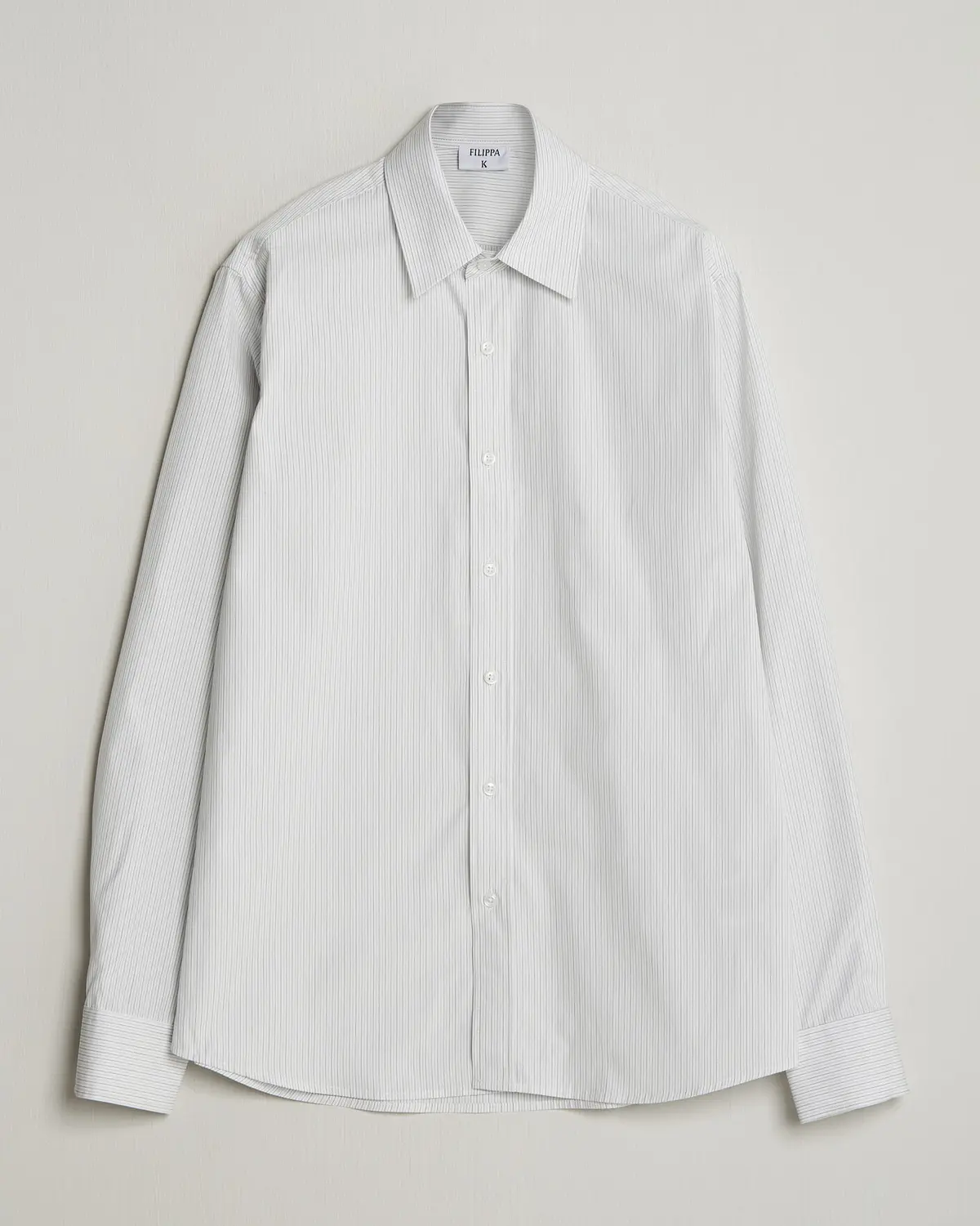 Filippa K Cotton Poplin Striped Shirt White/Black