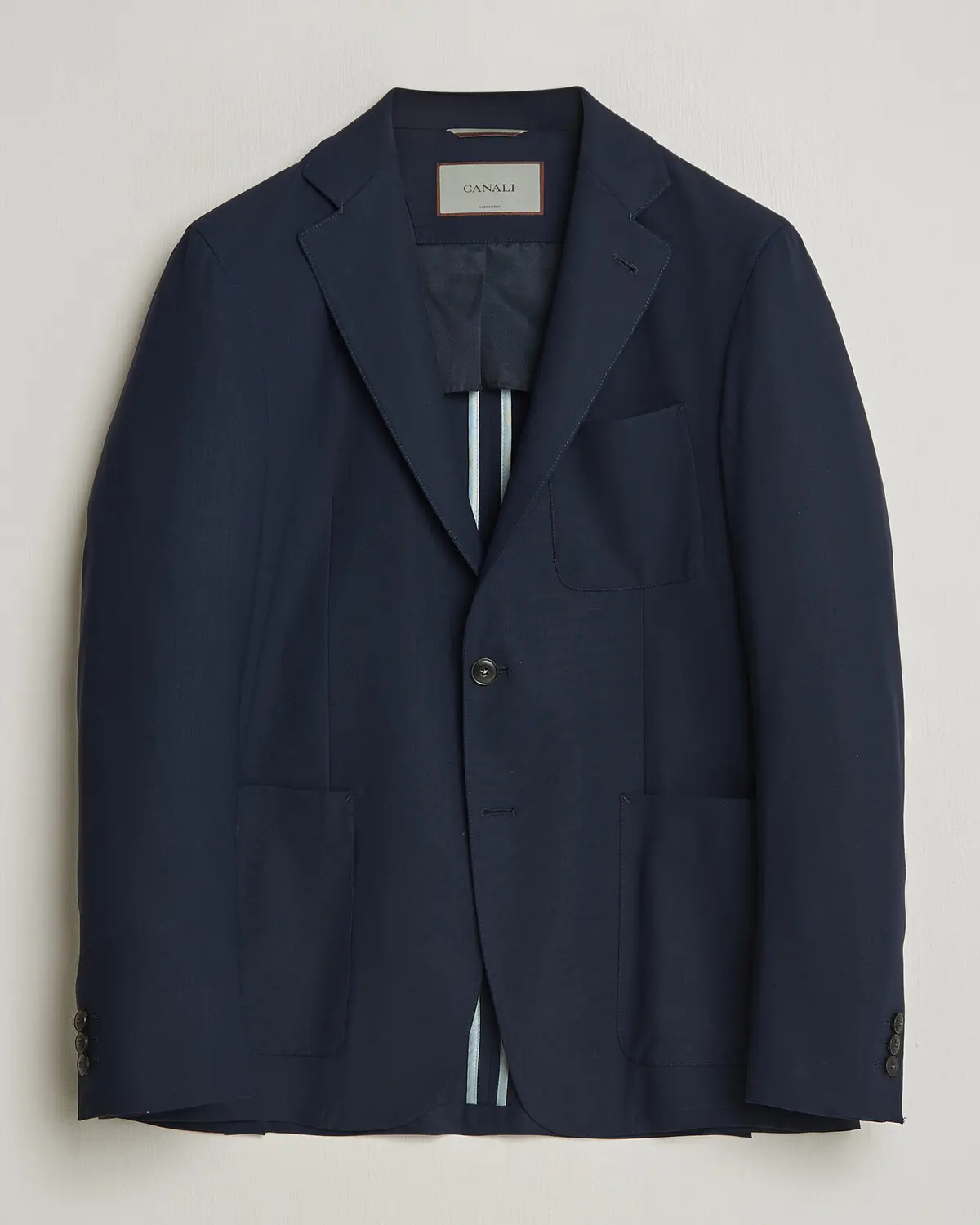 Canali Unconstructed Impeccabile Wool Blazer Navy