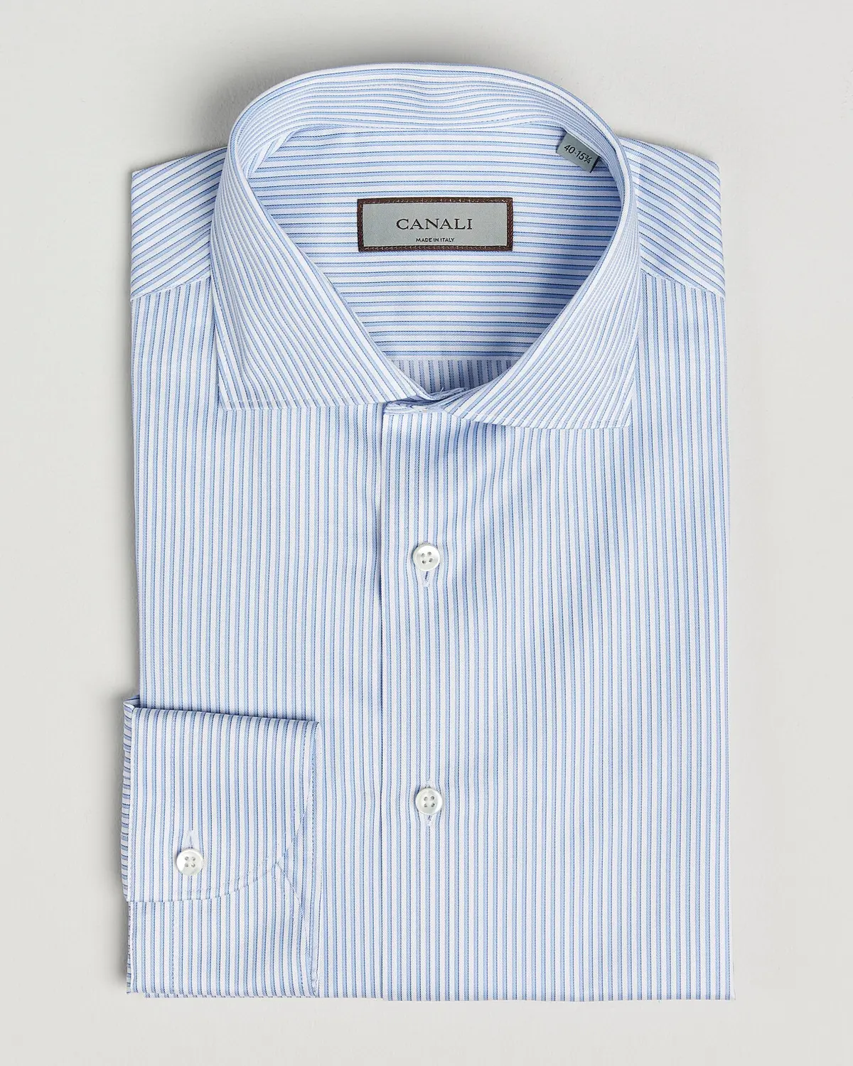 Canali Slim Fit Impeccabile Shirt Blue Stripe