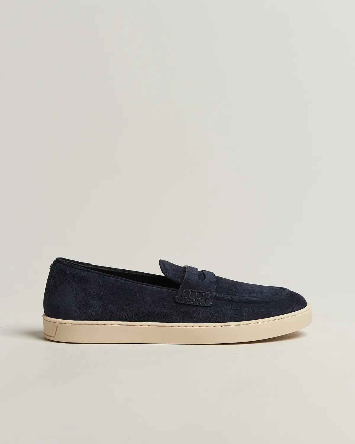 Canali Summer Loafers Navy Suede