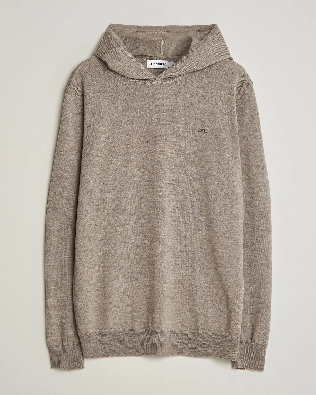 J.Lindeberg Karl Merino Hoodie Brindle Melange