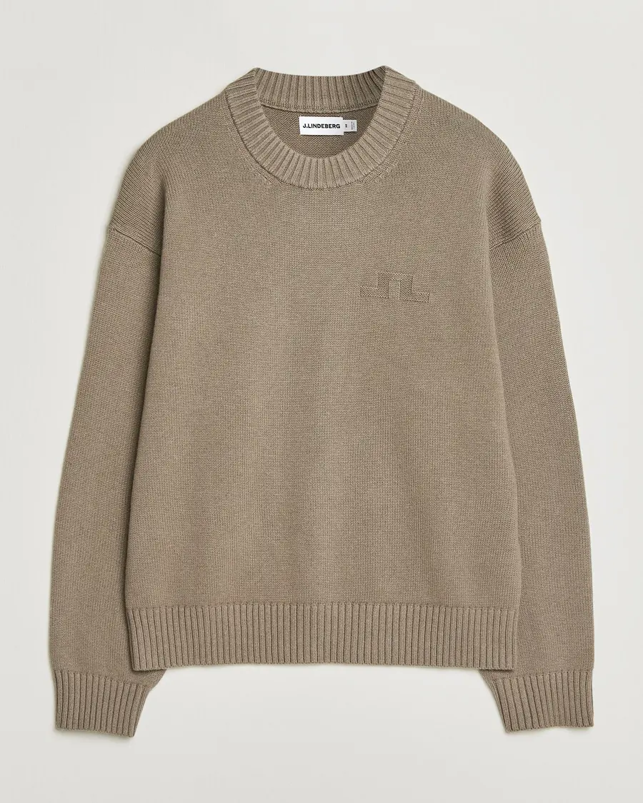 J.Lindeberg Eddy Cotton Wool Crew Neck Brindle