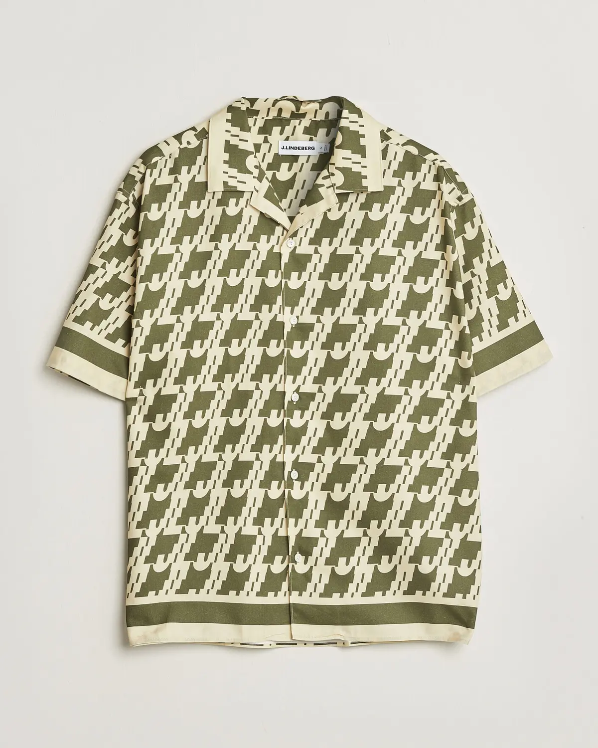 J.Lindeberg Ellis Border Resort Shirt Glitch Kalamata