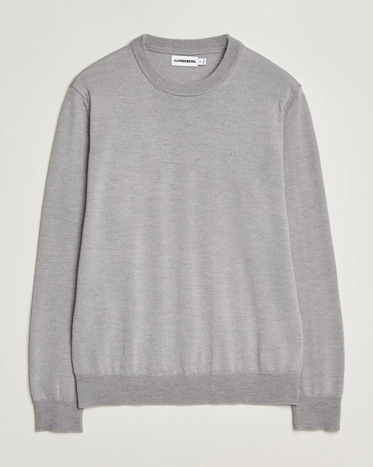 J.Lindeberg Keane Merino Crew Neck Pullover Light Grey Melange