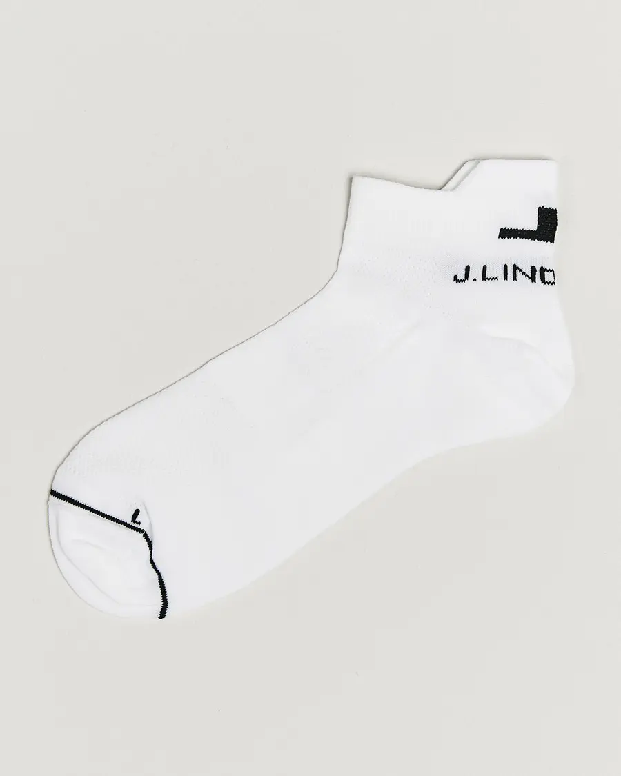 J.Lindeberg Spin Short Golf Sock White
