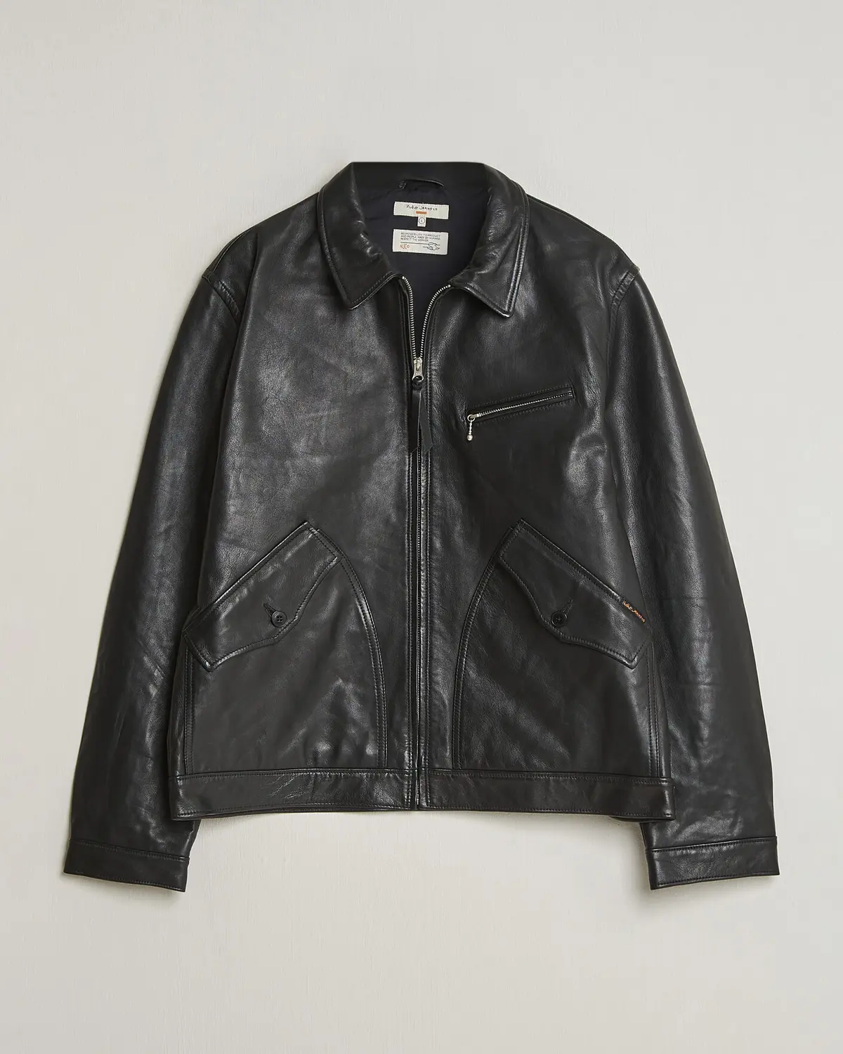 Nudie Jeans Blake Leather Jacket Black