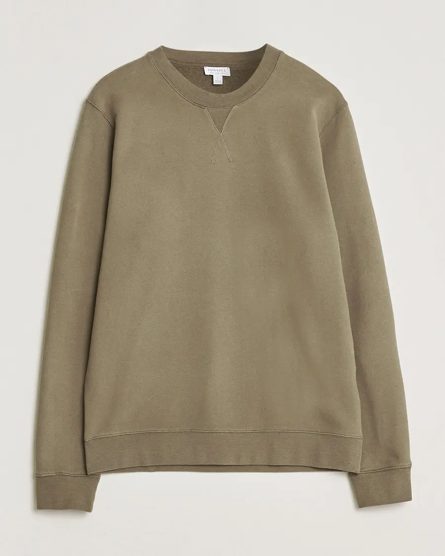 Sunspel Loopback Sweatshirt Dark Cedar