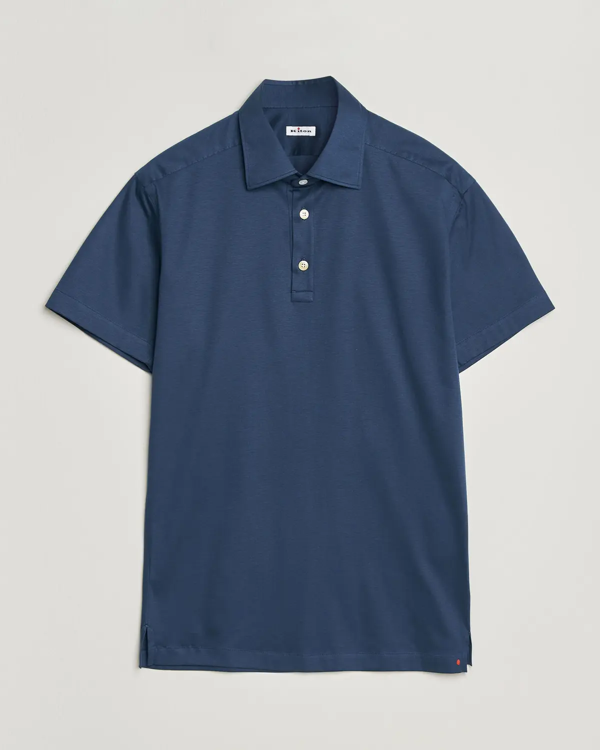 Kiton Short Sleeve Jersey Polo Dark Blue