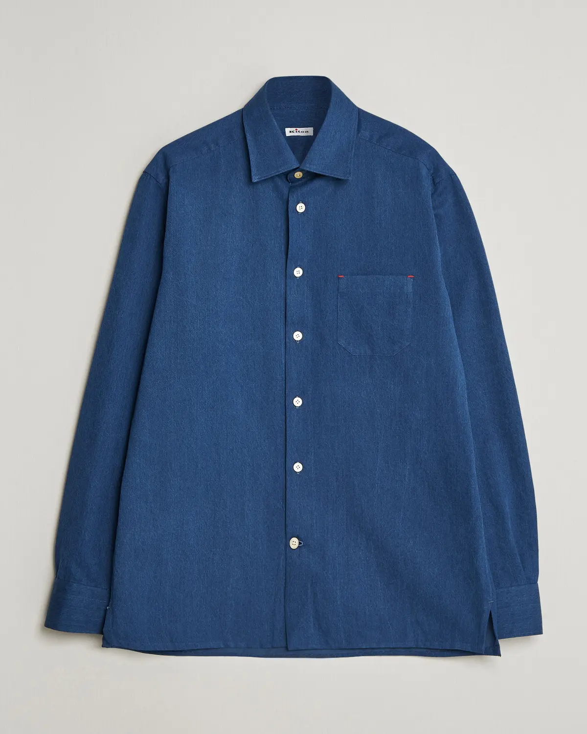 Kiton Denim Sport Shirt Medium Blue