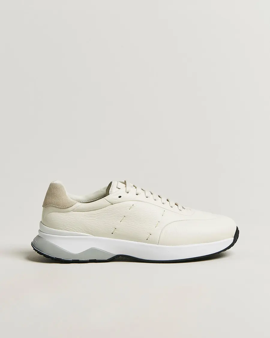 Kiton Deerskin Running Sneakers White