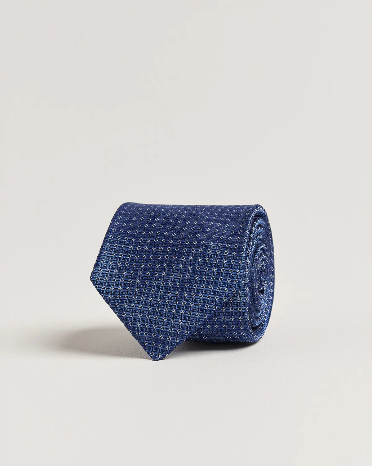 Kiton Micro Structure Silk Tie Navy