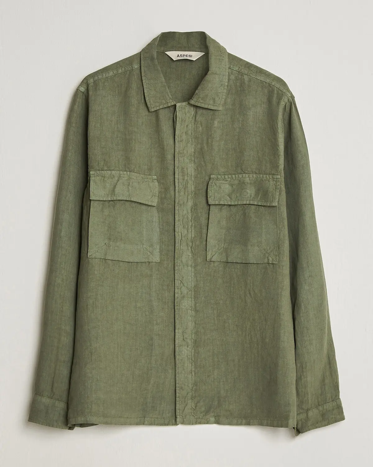 Aspesi Linen Overshirt Military