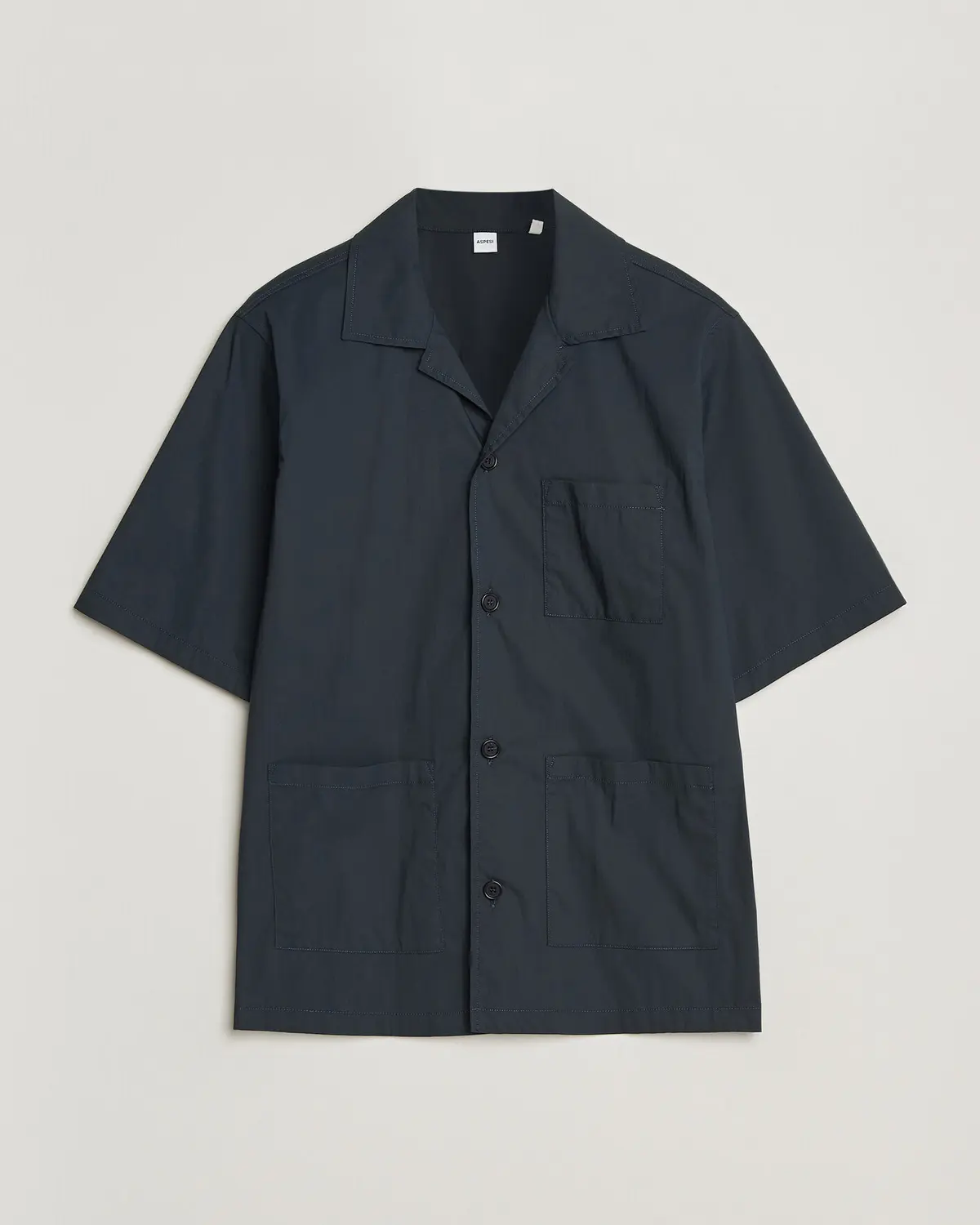 Aspesi Ago Short Sleeve Shirt Navy