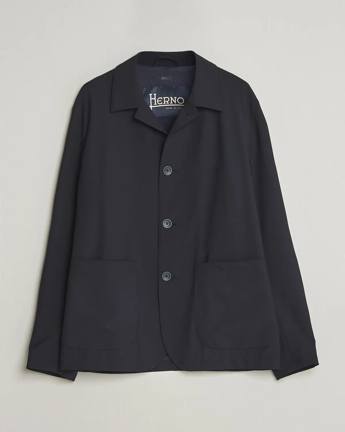 Herno Travel Wool Chore Jacket Navy