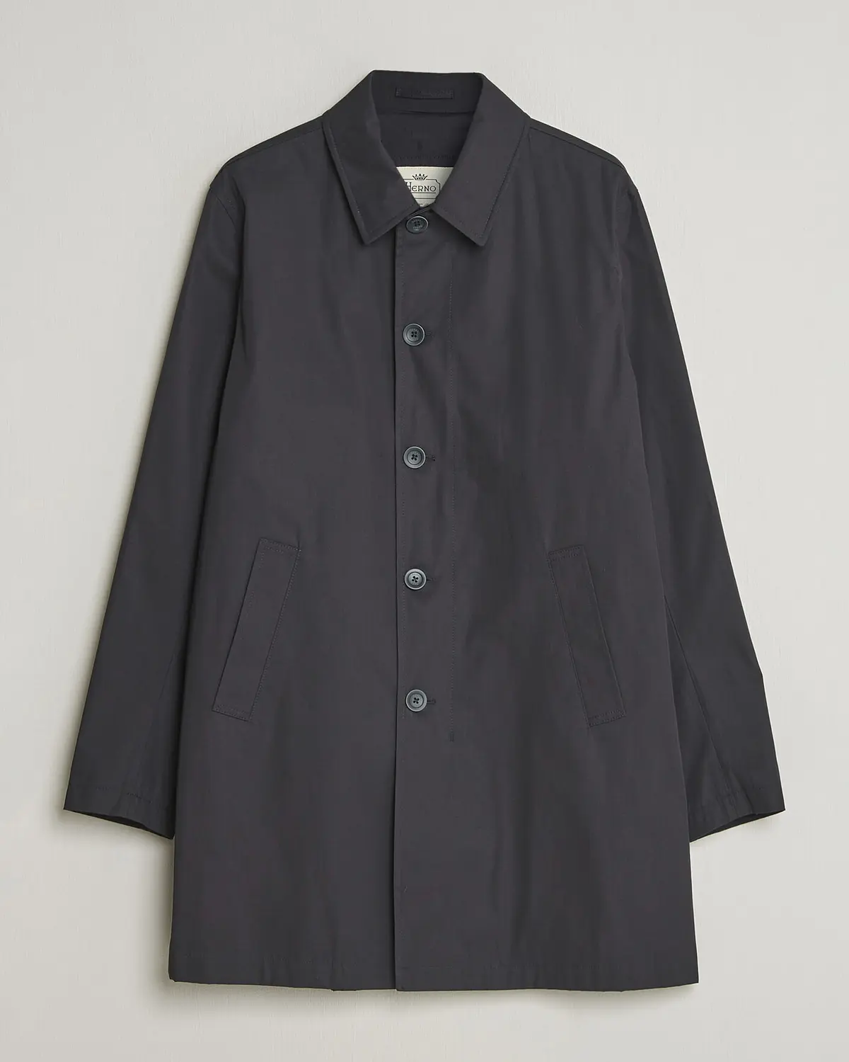 Herno Cotton Car Coat Navy
