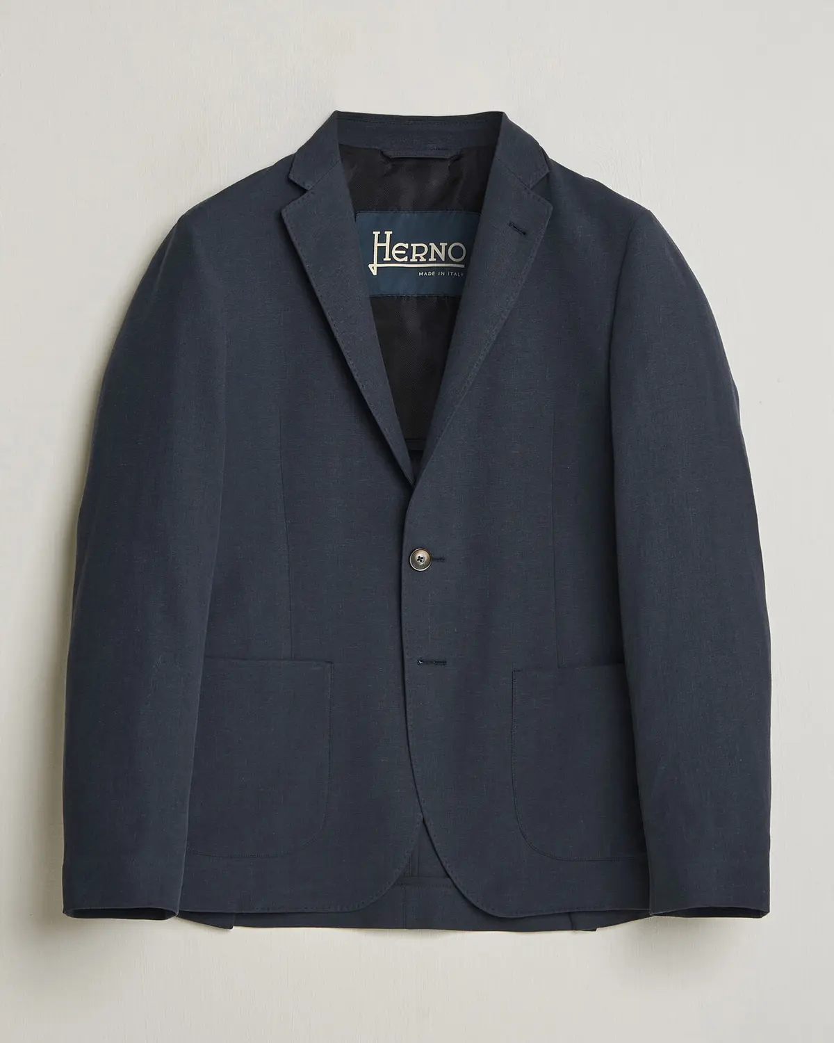 Herno Cotton/Linen Blazer Navy