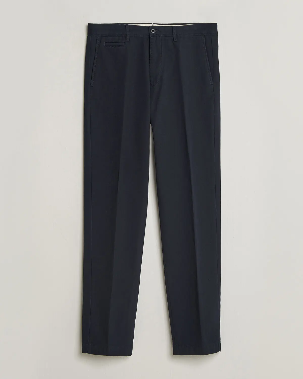 Incotex Regular Fit Uniform Cotton Slacks Navy