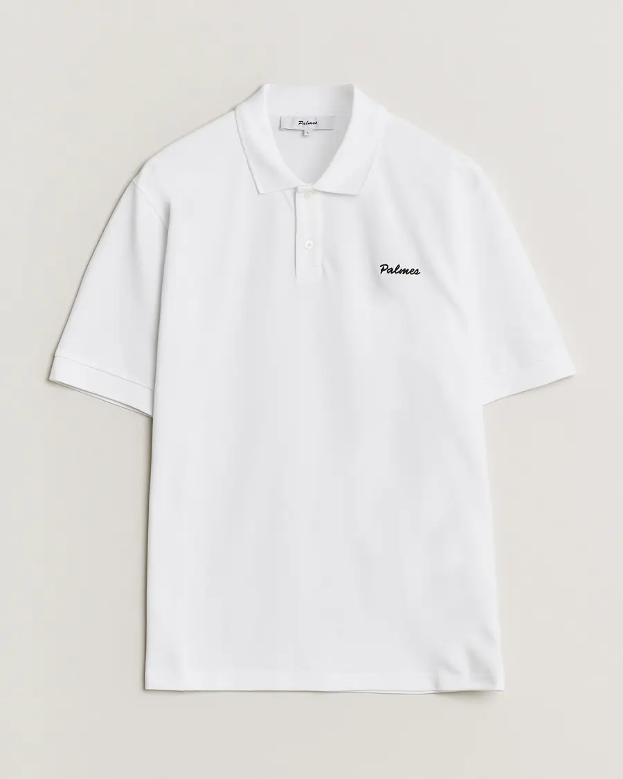 Palmes Stitch Piquet Polo White