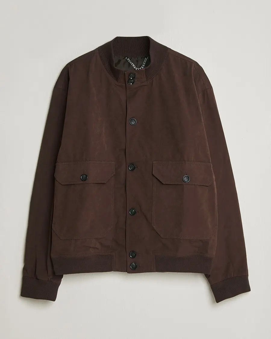 Palmes Waxed Cotton Jacket Brown