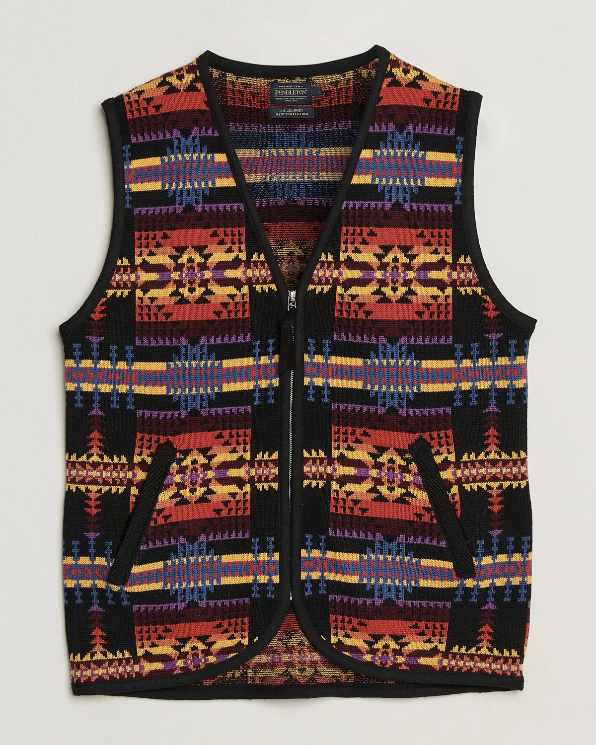 Pendleton Jacquard Vest Black