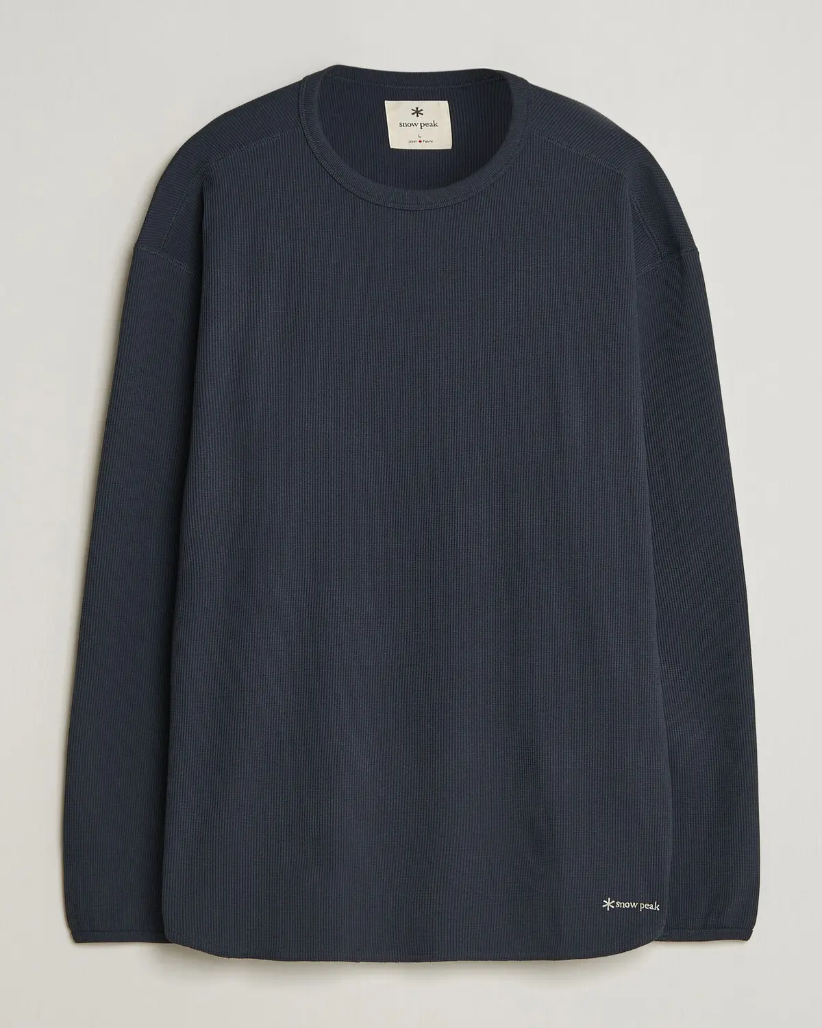 Snow Peak Dry Waffle Long Sleeve T-Shirt Dark Navy