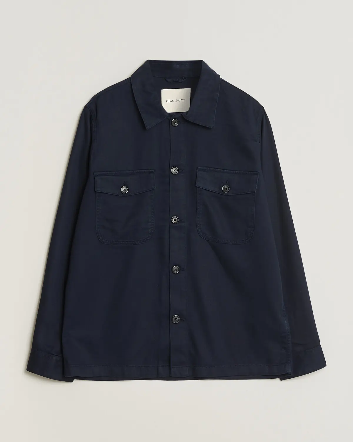 GANT Regular Fit Lyocell Overshirt Evening Blue