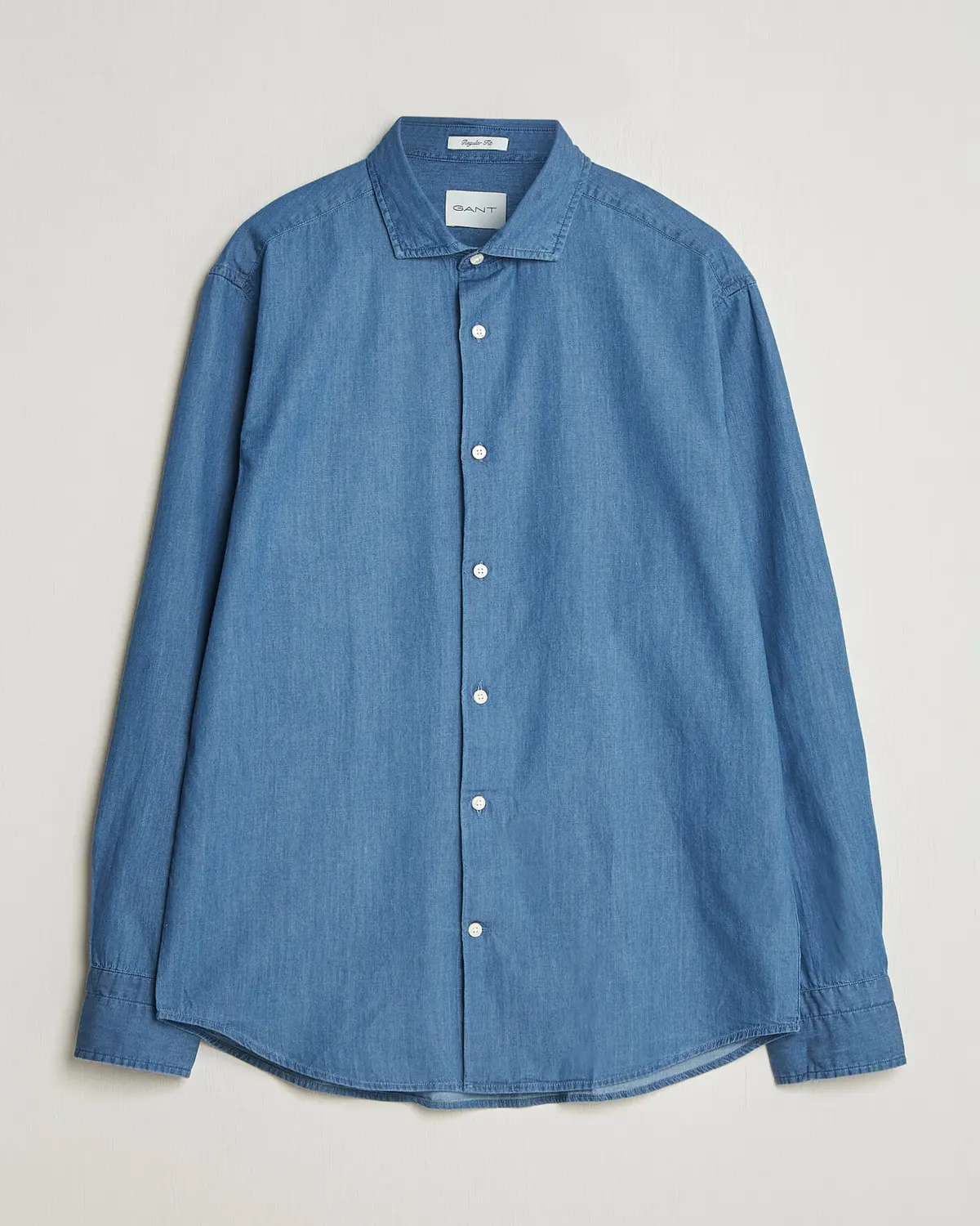 GANT Regular Fit Indigo Twill Shirt Semi Light Blue