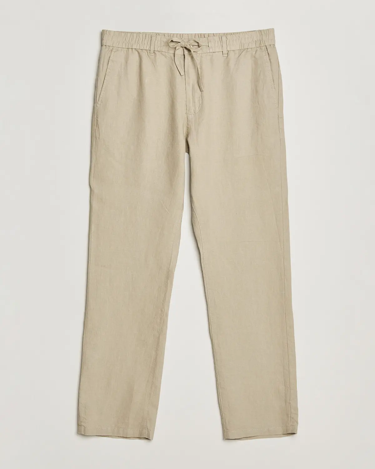 GANT Regular Fit Linen Drawstring Pants Oat Beige