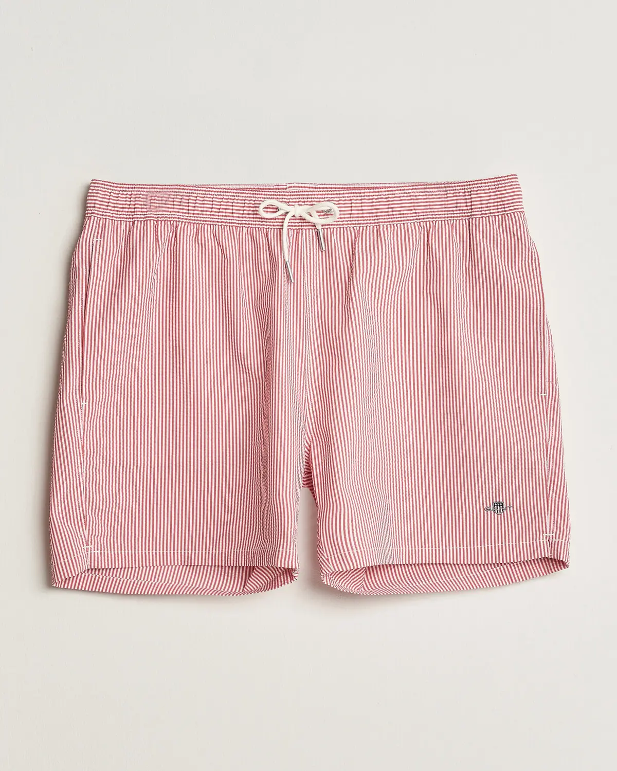 GANT Seersucker Striped Swimshorts Rose Red