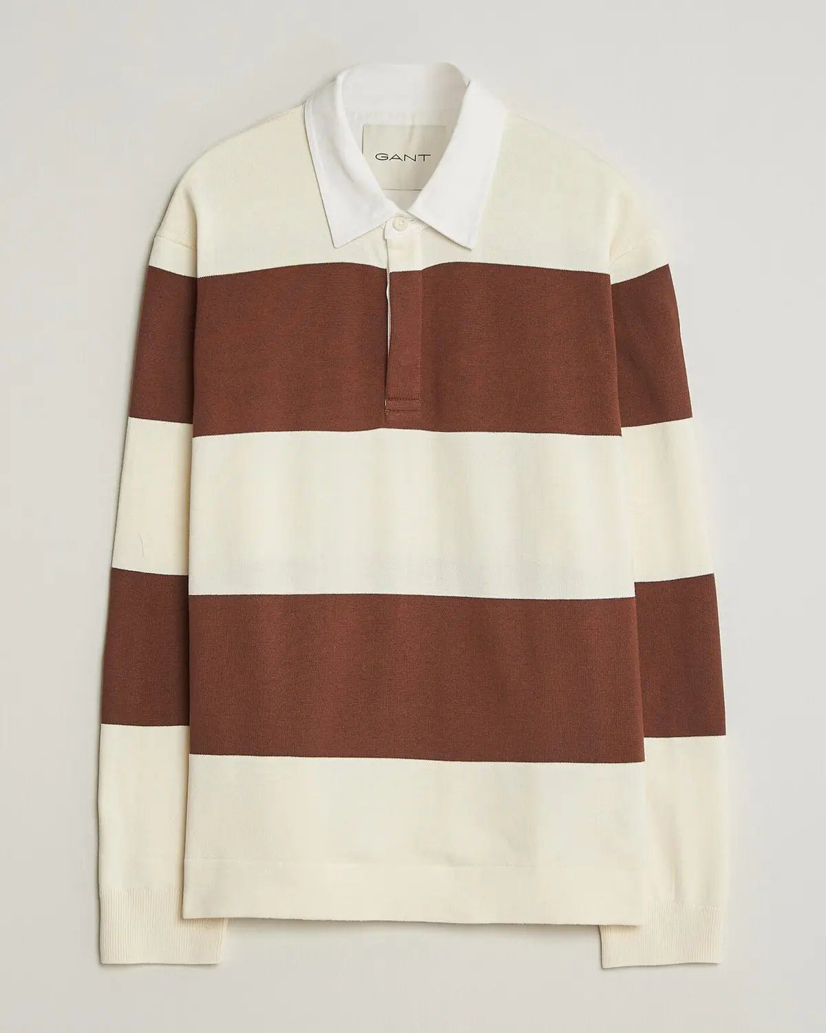 GANT Barstriped Knitted Rugger Cream/Brown