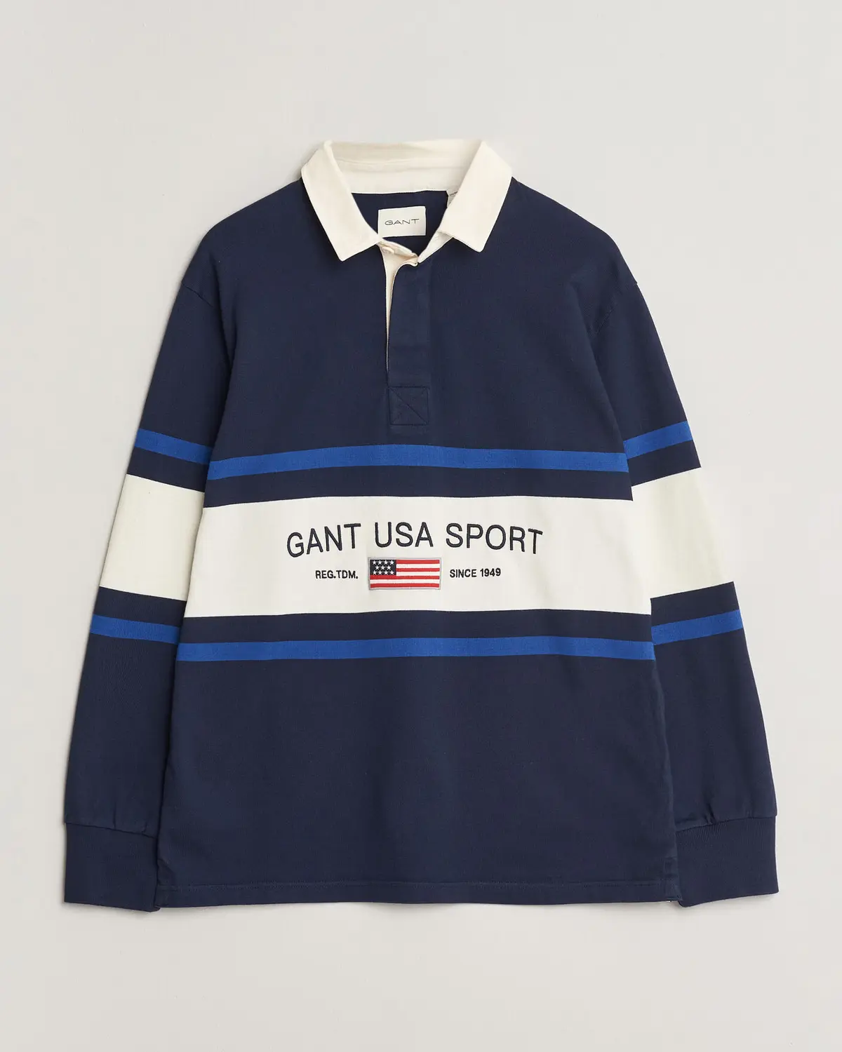 GANT Striped Rugger Evening Blue